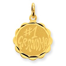 14k Gold #1 Grandma Disc Charm hide-image