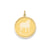 Beagle Disc Charm in 14k Gold