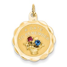 14k Gold A Date to Remember Charm hide-image