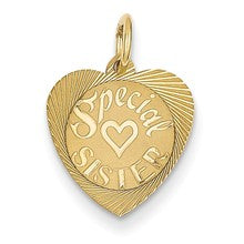 14k Gold Special Sister Charm hide-image