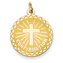 14k Gold Confirmation Disc Charm hide-image