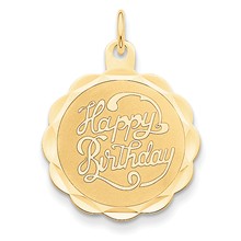 14k Gold Happy Birthday Charm hide-image