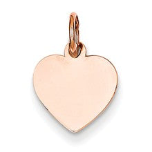 14k Rose Gold Heart Disc Charm hide-image