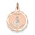 14k Rose Gold Flower Girl Disc Charm hide-image