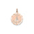 Flower Girl Disc Charm in 14k Rose Gold