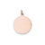 Plain Round Disc Charm in 14k Rose Gold