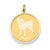 14k Gold Pug Disc Charm hide-image