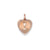 Holy Communion Heart Charm in 14k Rose Gold