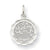 14k White Gold Gemini Zodiac Scalloped Disc Charm hide-image