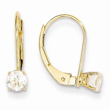 14k White Zircon Earrings