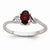 14k White Gold Garnet Birthstone Ring