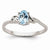 14k White Gold Aquamarine Birthstone Ring