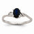 14k White Gold Sapphire Birthstone Ring