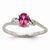 14k White Gold Pink Tourmaline Birthstone Ring