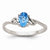 14k White Gold Blue Topaz Birthstone Ring