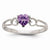 14k White Gold Amethyst Birthstone Ring