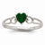 14k White Gold Emerald Birthstone Ring