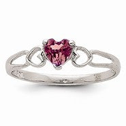 14k White Gold Rhodolite Garnet Birthstone Ring