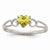 14k White Gold Peridot Birthstone Ring