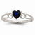 14k White Gold Sapphire Birthstone Ring