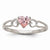 14k White Gold Pink Tourmaline Birthstone Ring