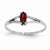 14k White Gold Garnet Birthstone Ring