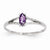 14k White Gold Amethyst Birthstone Ring