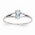 14k White Gold Aquamarine Birthstone Ring