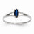 14k White Gold Sapphire Birthstone Ring