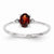 14k White Gold Diamond & Garnet Birthstone Ring