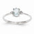 14k White Gold Diamond & Aquamarine Birthstone Ring