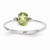 14k White Gold Diamond & Peridot Birthstone Ring