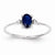 14k White Gold Diamond & Sapphire Birthstone Ring