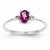 14k White Gold Diamond & Pink Tourmaline Birthstone Ring