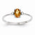 14k White Gold Diamond & Citrine Birthstone Ring