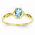 14k Yellow Gold Blue Topaz Birthstone Ring