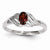 14k White Gold Garnet Diamond Ring