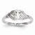 14k White Gold White Topaz Diamond Ring