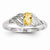 14k White Gold Citrine Diamond Ring