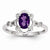 14k White Gold Purple Amethyst & Diamond Ring