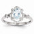 14k White Gold Aquamarine Diamond Ring