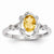 14k White Gold Citrine Diamond Ring