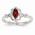 14k White Gold Garnet Diamond Ring