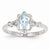 14k White Gold Aquamarine Diamond Ring