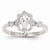 14k White Gold White Topaz Diamond Ring