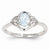 14k White Gold Aquamarine Diamond Ring