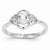 14k White Gold White Topaz Diamond Ring