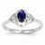 14k White Gold Genuine Sapphire Diamond Ring