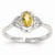 14k White Gold Citrine Diamond Ring