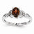 14k White Gold Garnet Diamond Ring